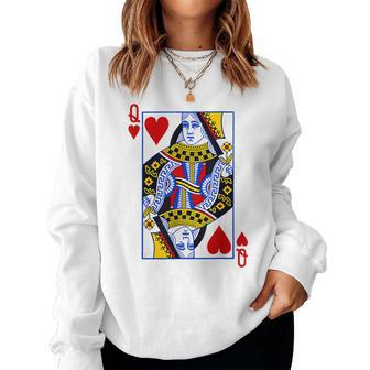Queen Of Hearts Feminist For Playing Cards Women Sweatshirt | Mazezy CA
