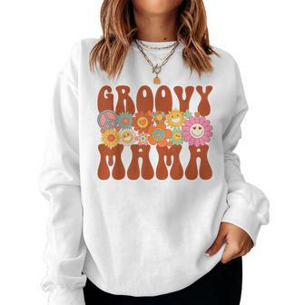 Retro Groovy Mama Matching Family Party Mother's Day Women Sweatshirt - Monsterry AU