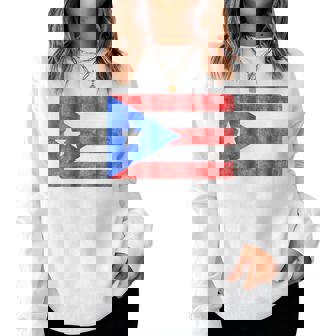 Retro Puerto Rican Flag Of Puerto Rico Pr Souvenir Kid Women Women Sweatshirt - Thegiftio
