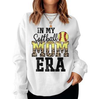 Retro In My Softball Mom Era Women Sweatshirt - Monsterry