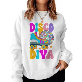 Roller Skating Disco Diva Skate Girl 70S Retro Women Sweatshirt - Thegiftio UK