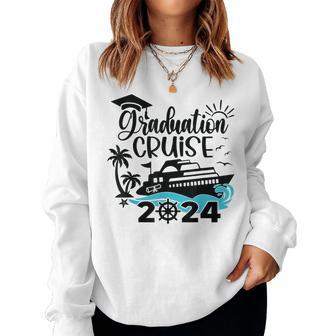 Senior Graduation Trip Cruise 2024 Ship Party Cruise Womens Women Sweatshirt - Seseable