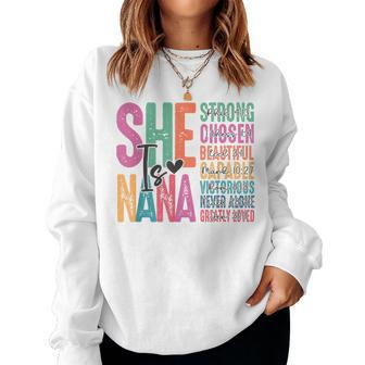 She Is Nana Christian Jesus Nana Religious Women Women Sweatshirt | Mazezy DE