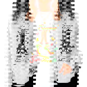 Stepping Into Junenth Like My Ancestors High Heel Women Women Sweatshirt | Mazezy