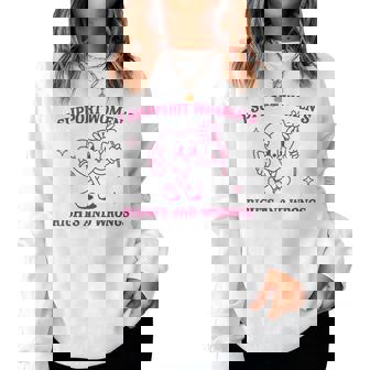 I Support Wommen's Rights And Wrongs Feminist Feminism Women Women Sweatshirt | Mazezy