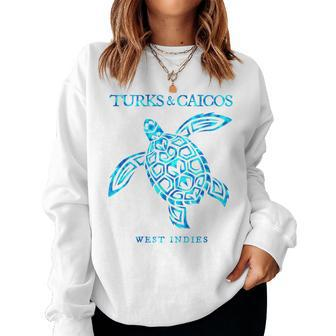 Turks And Caicos Islands Sea Turtle Boys Girls Souvenir Women Sweatshirt - Seseable
