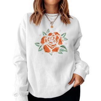 Vintage Tattoo Rose Flower Youth Women Sweatshirt - Monsterry DE