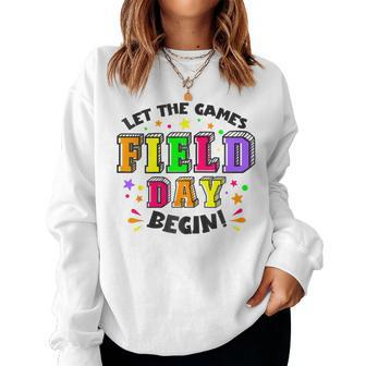 Yellow Field Day Let Games Start Begin Kid Boy Girl Teacher Women Sweatshirt - Seseable