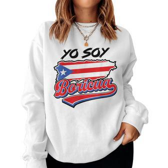 Yo Soy Boricua Puerto Rico Flag Puerto Rican Hispanic Women Sweatshirt | Mazezy