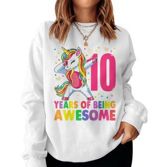 Youth 10Th Birthday Girl Unicorn 10Th Birthday Outfit Women Sweatshirt - Thegiftio UK