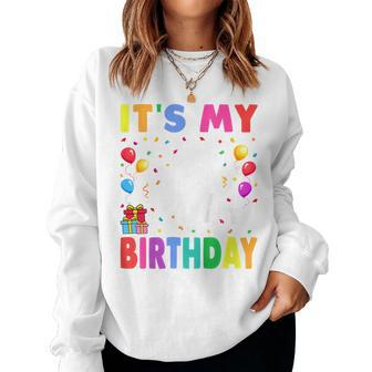 Youth It's My 4Th Birthday 4 Four Happy Birthday Boys Or Girls Women Sweatshirt - Thegiftio UK