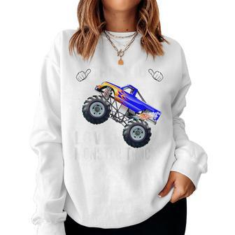 Youth This Kid Loves Monster Trucks Boys And Girls Women Sweatshirt - Thegiftio UK