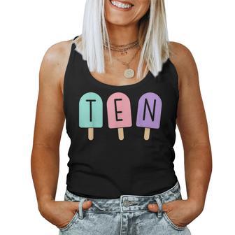 10 Geburtstag Mädchen Eisdiele Sommer Pool Beach Ten Tank Top Frauen - Geschenkecke