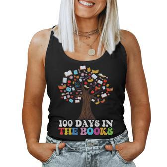 100 Days In The Books Reading Teacher 100Th Day Of School Women Tank Top - Monsterry