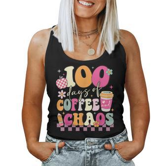100 Days Of School Coffee Lover 100Th Day Of School Teacher Women Tank Top | Mazezy