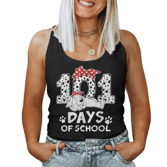 100 Days Of School Dalmatian Dog Girl 100 Days Smarter Women Tank Top - Seseable