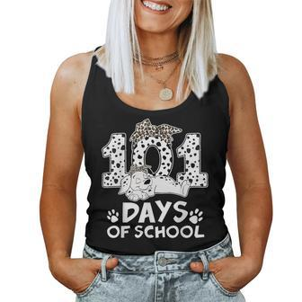 100 Days Of School Dalmatian Dog Girl 100 Days Smarter Women Tank Top - Thegiftio UK