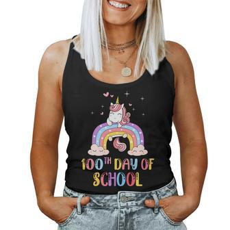 100 Days Of School Rainbow Unicorn Girls For Student Women Tank Top - Monsterry