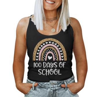 100Th Day Of School Teachers 100 Days Smarter Rainbow Women Women Tank Top - Seseable