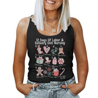 12 Days Of Labor And Delivery Unit Nursing Nurse Christmas Women Tank Top - Monsterry AU