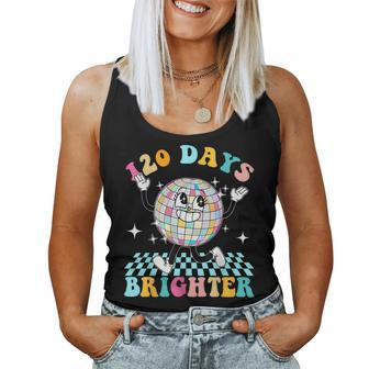 120 Days Brighter Happy 120Th Day Of School Groovy Boy Girl Women Tank Top - Seseable