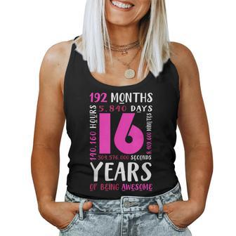 16Th Birthday Girl Daughter Niece Age 16 Year Old Women Tank Top - Seseable