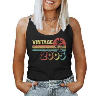 19 Years Old Vintage 2005 Birthday For Women Women Tank Top - Monsterry