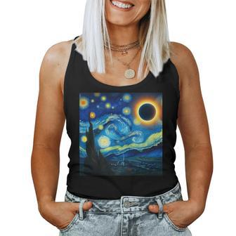 2024 Solar Eclipse Starry Night Van Gogh Boy Girl Women Tank Top - Seseable