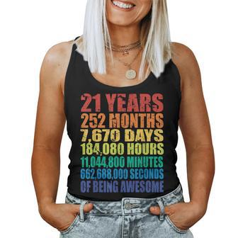 21 Years Of Being Awesome For And 21St Birthday Women Tank Top - Thegiftio UK