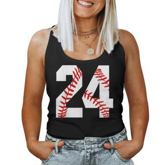 24 Baseball Lover Twenty-Four Player Baseball Mom Jersey Women Tank Top - Monsterry