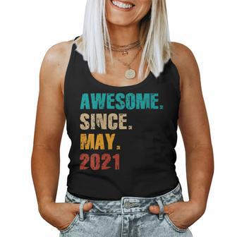 3 Year Old Vintage Awesome Since May 2021 3Rd Birthday Women Tank Top - Monsterry DE