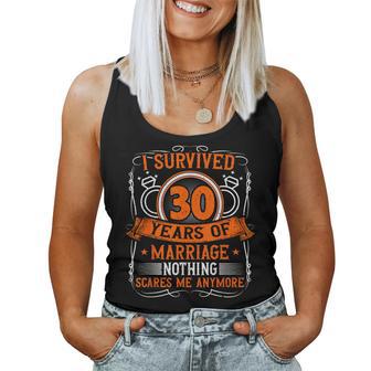 30Th Wedding Anniversary 30 Years Married Husband & Wife Women Tank Top - Monsterry DE