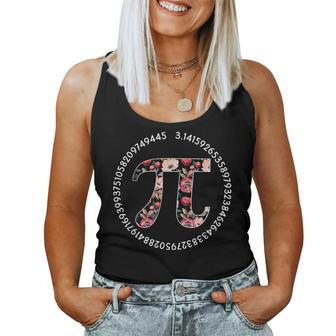 314 Spiral Pi Number Happy Pi Day Flower Math Teacher Women Women Tank Top - Seseable