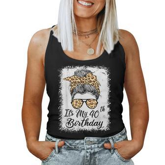 40 Year Old Its My 40Th Birthday For Her Leopard Women Tank Top - Monsterry UK