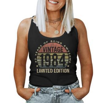40 Years Old Vintage 1984 40Th Birthday For Women Women Tank Top | Mazezy