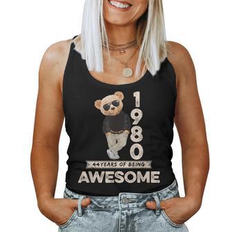 44Th Birthday 1980 Original Awesome Teddy Bear Women Tank Top - Thegiftio UK