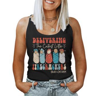 4Th Of July Labor And Delivery L&D Nurse Independence Day Women Tank Top - Monsterry DE