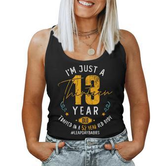 52 Years Old Leap Year Birthday 13 Leap Day Women Tank Top - Seseable