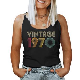 54Th Birthday Vintage 1970 Classic Mom Dad Women Tank Top - Monsterry AU