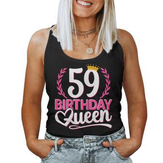 59 Años 59 Cumpleaños Birthday Queen 59 Camiseta sin mangas para mujer - Regaloses