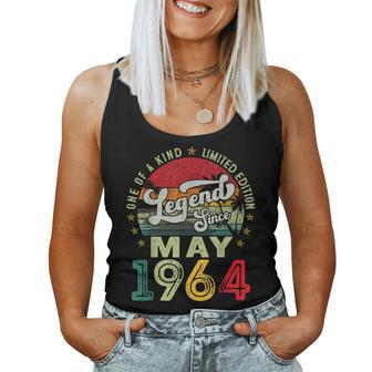 60 Years Old Vintage May 1964 60Th Birthday Women Women Tank Top - Monsterry