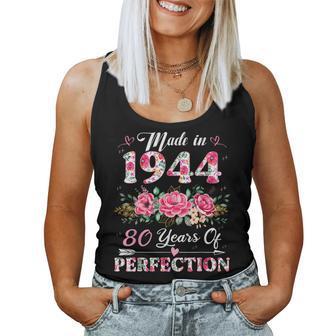 80 Year Old Made In 1944 Floral 80Th Birthday Women Women Tank Top | Mazezy CA