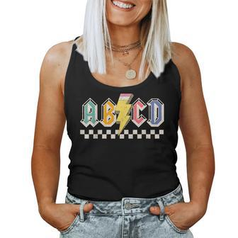 Abcd Back In Class First Day Back To School Teacher Student Women Tank Top - Seseable