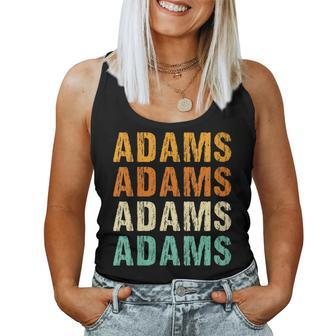 Adams Last Name Family Reunion Surname Personalized Women Tank Top - Seseable