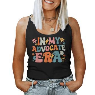 In My Advocate Era Groovy Vintage Advocate Saying Quote Women Tank Top - Monsterry UK