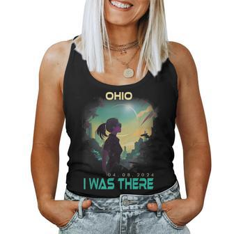 Aesthetic Girl Total Solar Eclipse 2024 Ohio Women Tank Top - Seseable