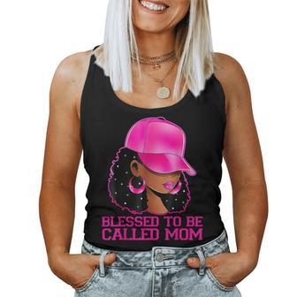 African American Afro Blessed To Be Called Mom Women Tank Top - Thegiftio UK