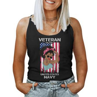 African American Melanin Women Who Are Veteran Of Us Navy Women Tank Top - Monsterry UK