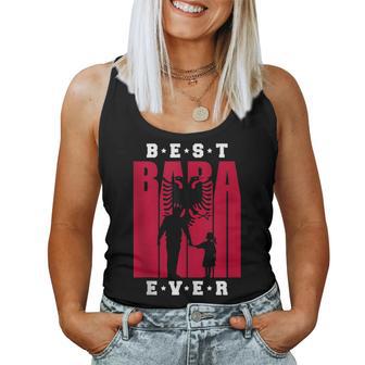 Albanian Dad Of Girl Fathers Day Albania Flag Shqiptar Baba Women Tank Top - Monsterry