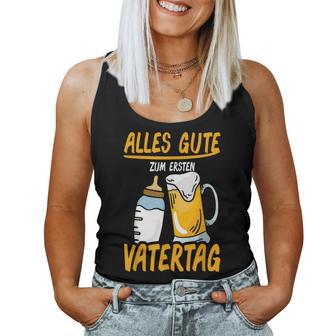 Alles Gute Zum Erstenatertag Beer Dad Baby Father Tank Top Frauen - Geschenkecke